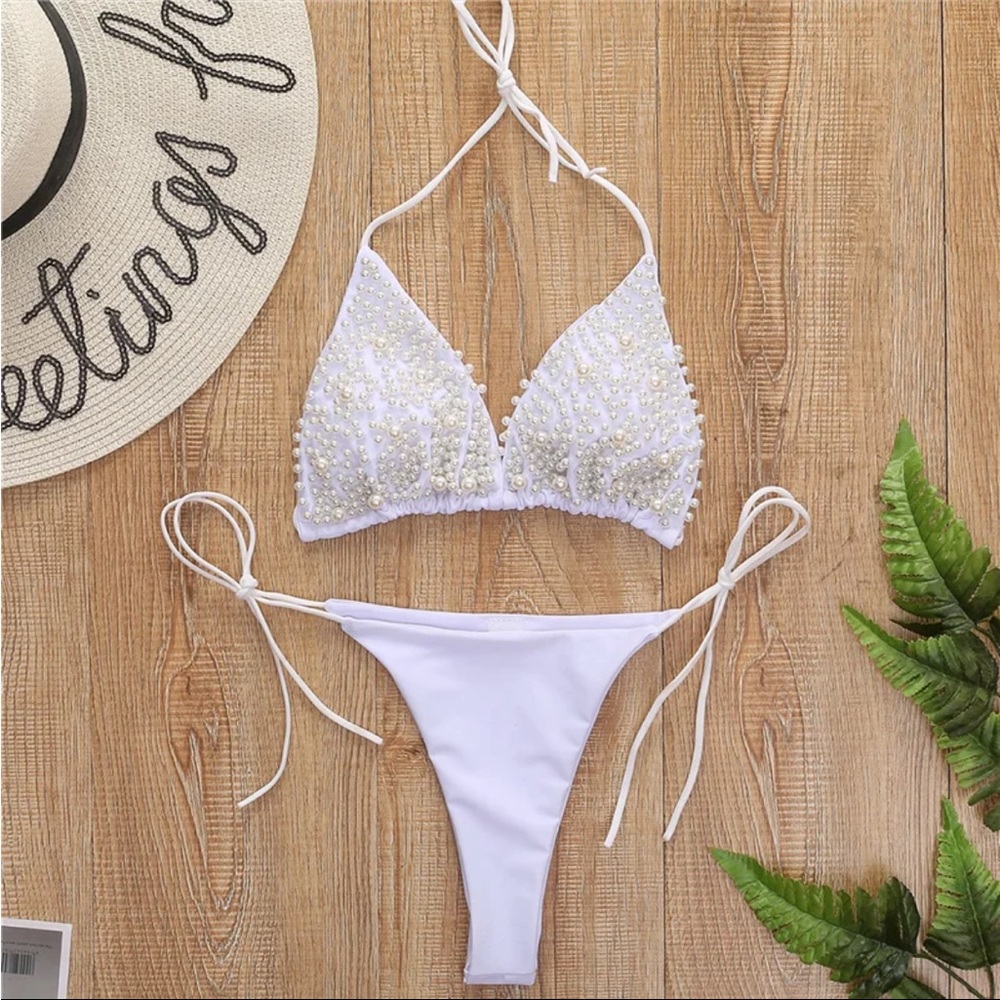 💕Pearl White Bikini Set💕👙